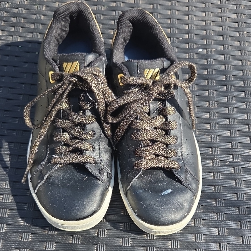 K-Swiss Black and Gold Sneakers